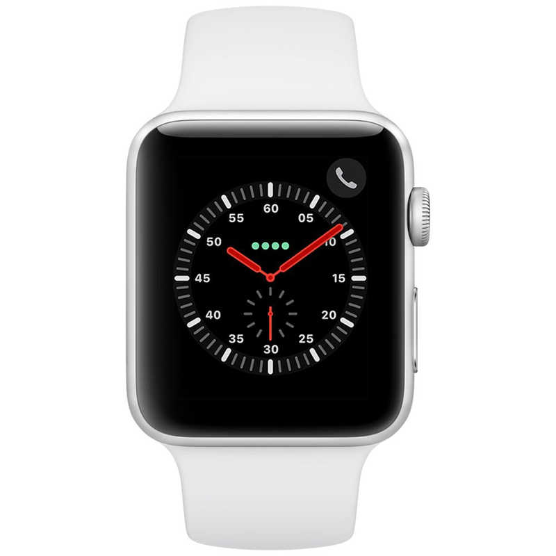 アップル アップル Apple Watch Series 3（GPS + Cellularモデル）- 42mmシルバーアルミニウムケースとホワイトスポーツバンド MTH12JA MTH12JA