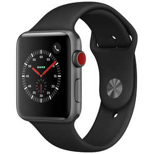 アップル Apple Watch Series 3（GPS + Cellularモデル）- [Series3 /43mm /アルミニウム /スポーツバンド /スペースグレイ /GPS+Cellular] MTH22JA