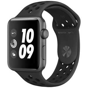 アップル Apple Watch Nike+ Series 3（GPSモデル）- [Series3 /43mm /アルミニウム /スポーツバンド /スペースグレイ /GPS] MTF42JA