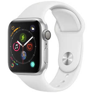 アップル Apple Watch Series 4（GPSモデル）- 40mm シルバーアルミニウムケースとホワイトスポーツバンド MU642JA