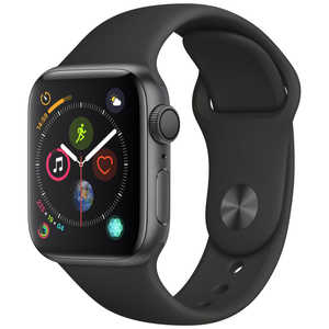 アップル Apple Watch Series 4（GPSモデル）- 40mm スペースグレイアルミニウムケースとブラックスポーツバンド MU662JA