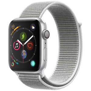 アップル Apple Watch Series 4（GPSモデル）- 44mm シルバーアルミニウムケースとシーシェルスポーツループ MU6C2JA