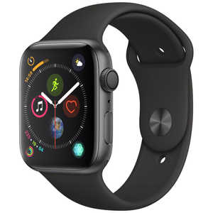 アップル Apple Watch Series 4（GPSモデル）- 44mm スペースグレイアルミニウムケースとブラックスポーツバンド MU6D2JA