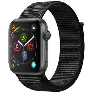 アップル Apple Watch Series 4（GPSモデル）- 44mm スペースグレイアルミニウムケースとブラックスポーツループ MU6E2JA