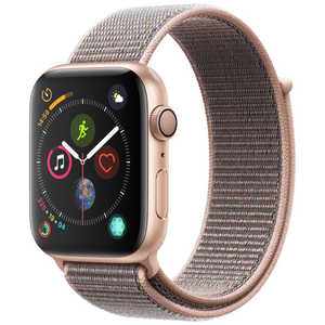 アップル Apple Watch Series 4（GPSモデル）- 44mm ゴールドアルミニウムケースとピンクサンドスポーツループ MU6G2JA