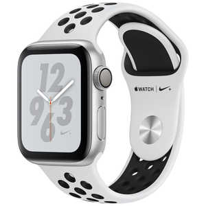 アップル Apple Watch Nike+ Series 4（GPSモデル）- 40mm シルバーアルミニウムケースとピュアプラチナム/ブラックNikeスポーツバンド MU6H2JA
