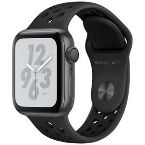 アップル Apple Watch Nike+ Series 4（GPSモデル）- 40mm スペースグレイアルミニウムケースとアンスラサイト/ブラックNikeスポーツバンド MU6J2JA