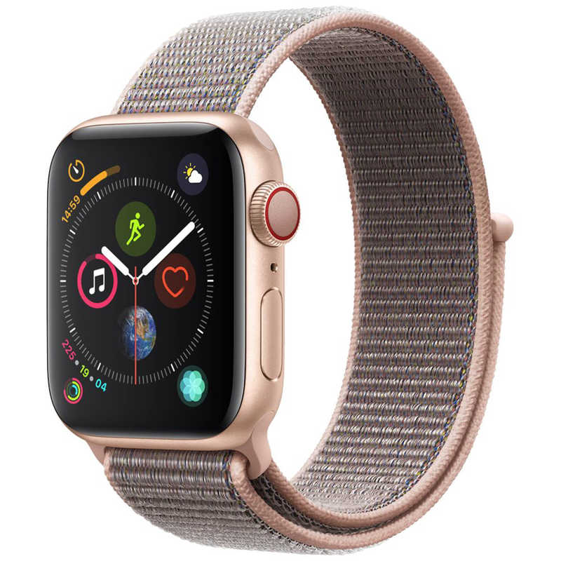 アップル アップル Apple Watch Series 4（GPS + Cellularモデル）- 40mm ゴールドアルミニウムケースとピンクサンドスポーツループ MTVH2JA MTVH2JA