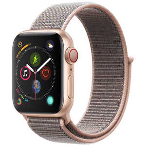 アップル Apple Watch Series 4（GPS + Cellularモデル）- 40mm ゴールドアルミニウムケースとピンクサンドスポーツループ MTVH2JA