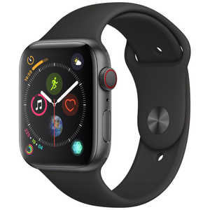アップル Apple Watch Series 4（GPS + Cellularモデル）- 44mm スペースグレイアルミニウムケースとブラックスポーツバンド MTVU2JA