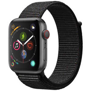 アップル Apple Watch Series 4（GPS + Cellularモデル）- 44mm スペースグレイアルミニウムケースとブラックスポーツループ MTVV2JA