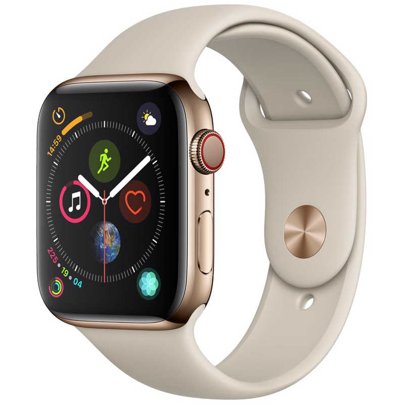 アップル アップル Apple Watch Series 4（GPS + Cellularモデル）- 44mm ゴールドステンレススチールケースとストーンスポーツバンド MTX42JA 44mmゴｰルドステンレススチｰルケｰスとストｰンスポｰツバンド MTX42JA 44mmゴｰルドステンレススチｰルケｰスとストｰンスポｰツバンド