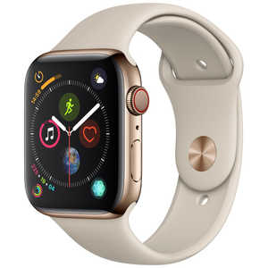 アップル Apple Watch Series 4（GPS + Cellularモデル）- 44mm ゴールドステンレススチールケースとストーンスポーツバンド MTX42JA 44mmゴｰルドステンレススチｰルケｰスとストｰンスポｰツバンド