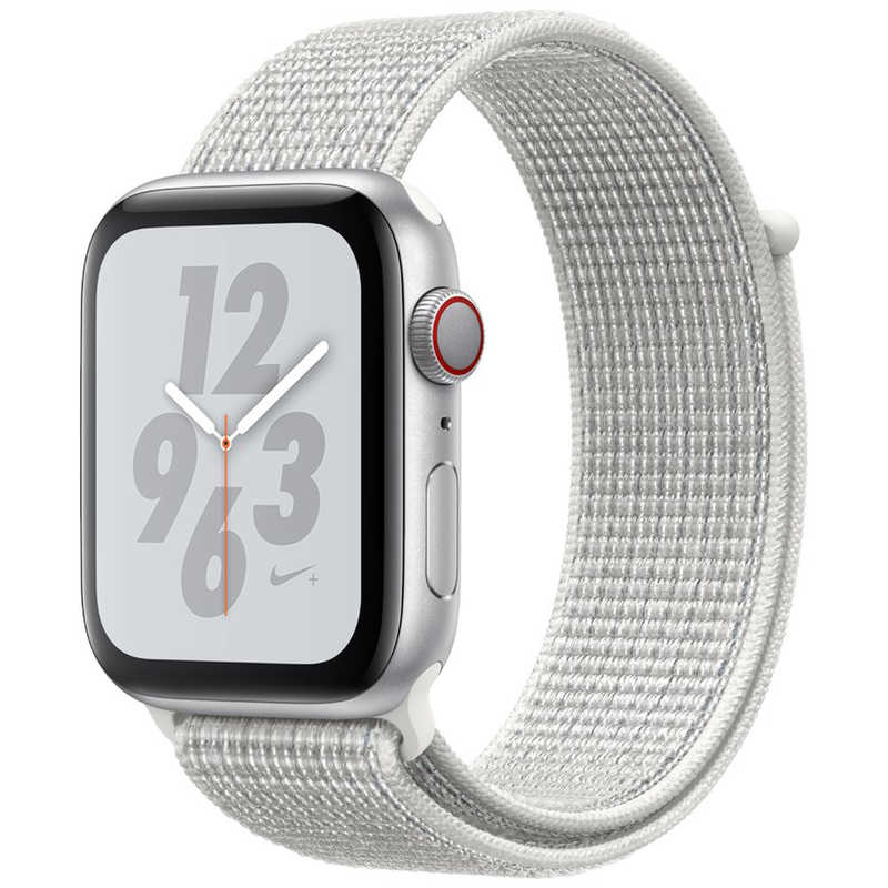 アップル アップル Apple Watch Nike+ Series 4(GPS + Cellularモデル) MTXJ2JA 44mmシルバｰアルミニウムケｰスとサミットホワイトNikeスポｰツルｰプ MTXJ2JA 44mmシルバｰアルミニウムケｰスとサミットホワイトNikeスポｰツルｰプ