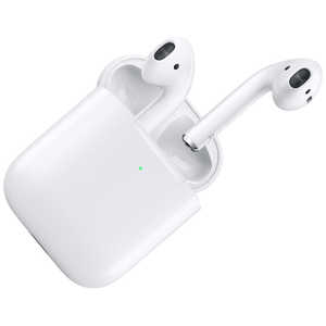 アップル AirPods with WirelessChargingCase(第2世代)[マイク対応] ブルｰトゥｰスイヤホン MRXJ2J/A ｢Qi対応｣【純正】