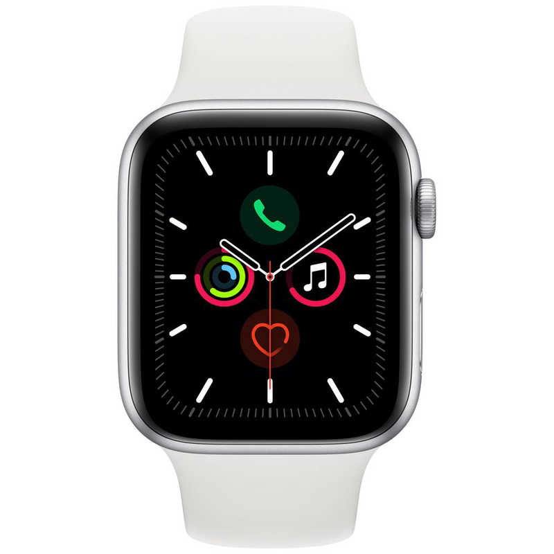 アップル アップル Apple Watch Series 5(GPSモデル)- 44mmシルバーアルミニウムケースとホワイトスポーツバンド - S/M & M/L MWVD2JA MWVD2JA