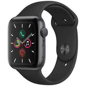 アップル Apple Watch Series 5(GPSモデル)- 44mmスペｰスグレイアルミニウムケｰスとブラックスポｰツバンド - S/M & M/L MWVF2JA