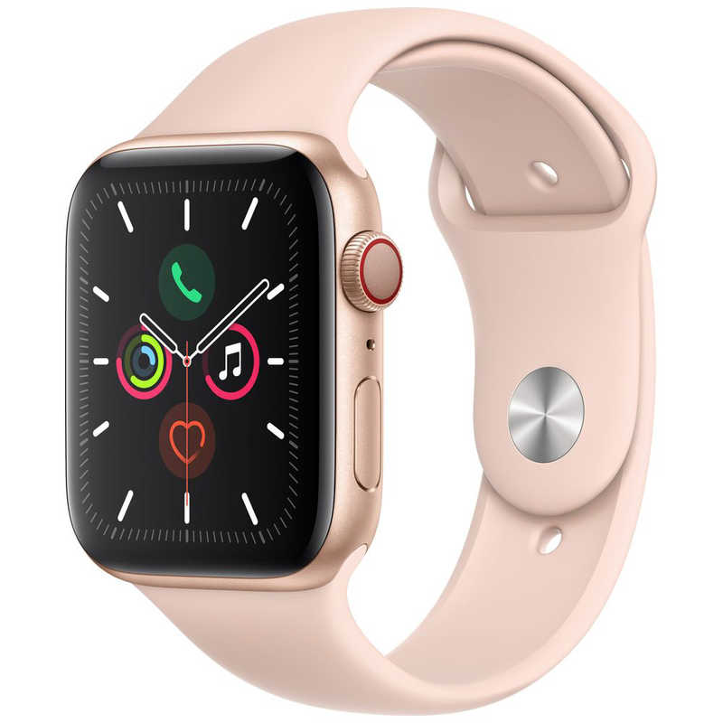 アップル アップル Apple Watch Series 5(GPS + Cellularモデル)- 44mmゴールドアルミニウムケースとピンクサンドスポーツバンド - S/M & M/L MWWD2JA MWWD2JA