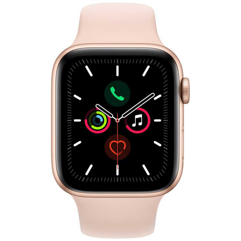 アップル アップル Apple Watch Series 5(GPS + Cellularモデル)- 44mmゴールドアルミニウムケースとピンクサンドスポーツバンド - S/M & M/L MWWD2JA MWWD2JA