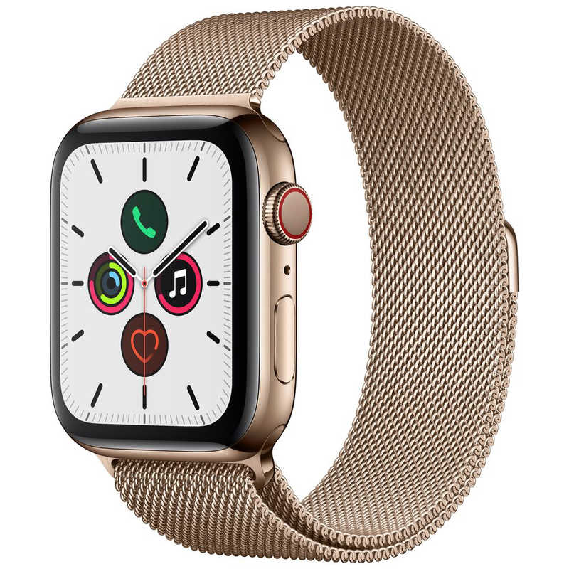 アップル アップル Apple Watch Series 5（GPS + Cellularモデル）- 44mm ゴールドステンレススチールケースとミラネーゼループ ゴールド MWWJ2JA MWWJ2JA