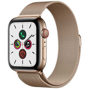 アップル Apple Watch Series 5（GPS + Cellularモデル）- 44mm ゴールドステンレススチールケースとミラネーゼループ ゴールド MWWJ2JA