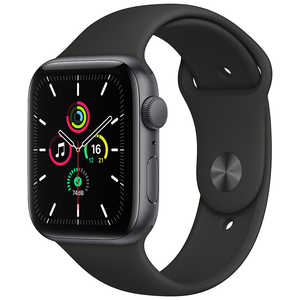 アップル Apple Watch SE(GPSモデル) 44mmスペｰスグレイアルミニウムケｰスとブラックスポｰツバンド レギュラｰ MYDT2J/A