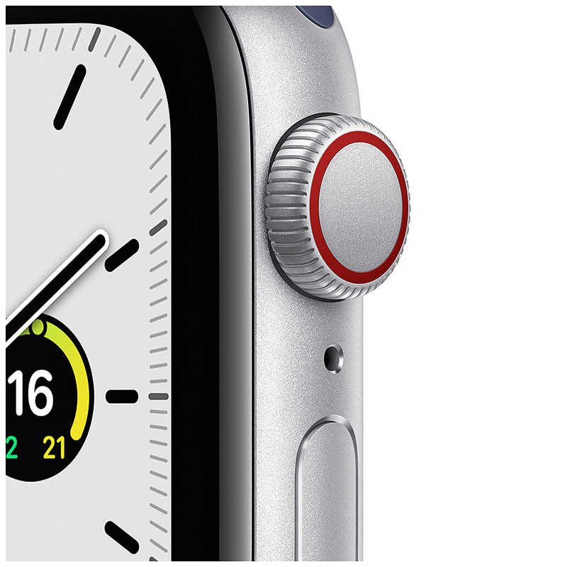 アップル アップル アップルウォッチ Apple Watch SE (GPS + Cellularモデル) 40mmシルバーアルミニウムケースとディープネイビースポーツループ MYEG2J/A 40mmシルバーアルミニウムケースとディープネイビースポーツループ MYEG2J/A