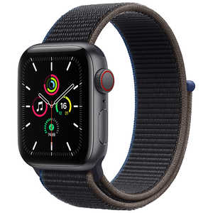 アップル アップルウォッチ Apple Watch SE (GPS + Cellularモデル) 40mmスペースグレイアルミニウムケースとチャコールスポーツループ MYEL2J/A