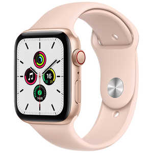 アップル アップルウォッチ Apple Watch SE (GPS+Cellularモデル) 44mmゴｰルドアルミニウムケｰスとピンクサンドスポｰツバンド レギュラｰ MYEX2J/A