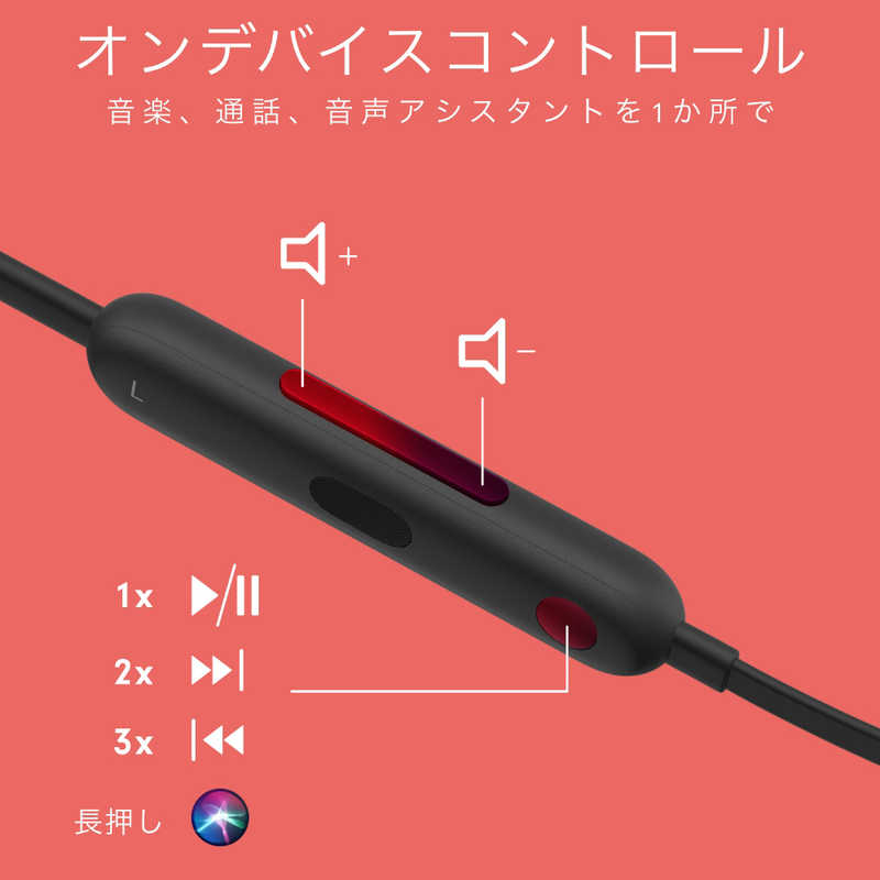 BEATSBYDRDRE BEATSBYDRDRE ワイヤレスイヤホン カナル型 リモコン・マイク対応 ブラック Beats Flex MYMC2PA/A MYMC2PA/A