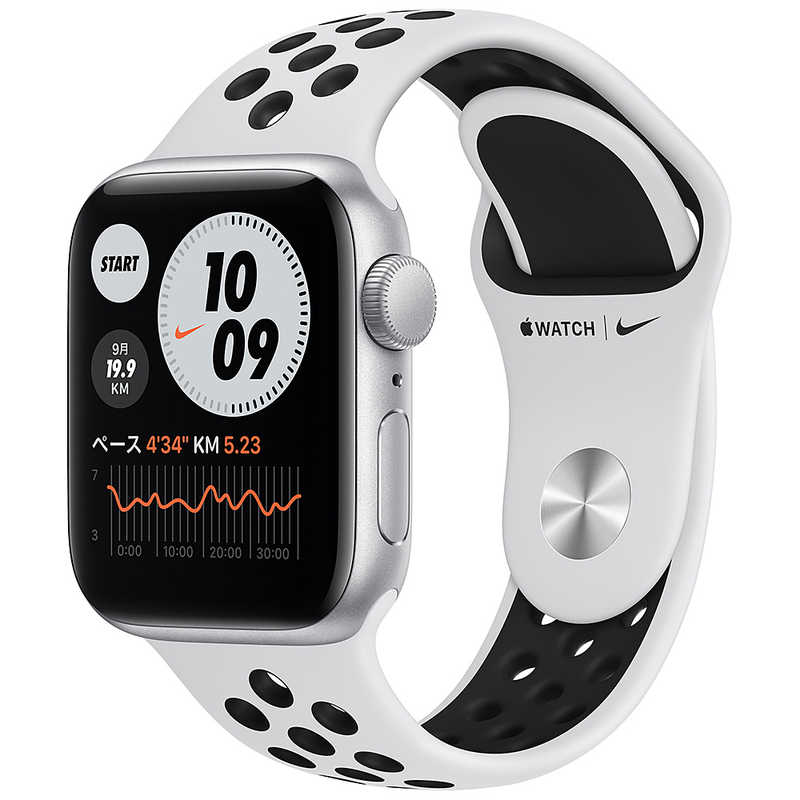 アップル アップル アップルウォッチ Apple Watch Nike SE (GPSモデル) 40mmシルバーアルミニウムケースとピュアプラチナム/ブラックNikeスポーツバンド レギュラー MYYD2J/A  40mmシルバーアルミニウムケースとピュアプラチナム/ブラックNikeスポーツバンド レギュラー MYYD2J/A 