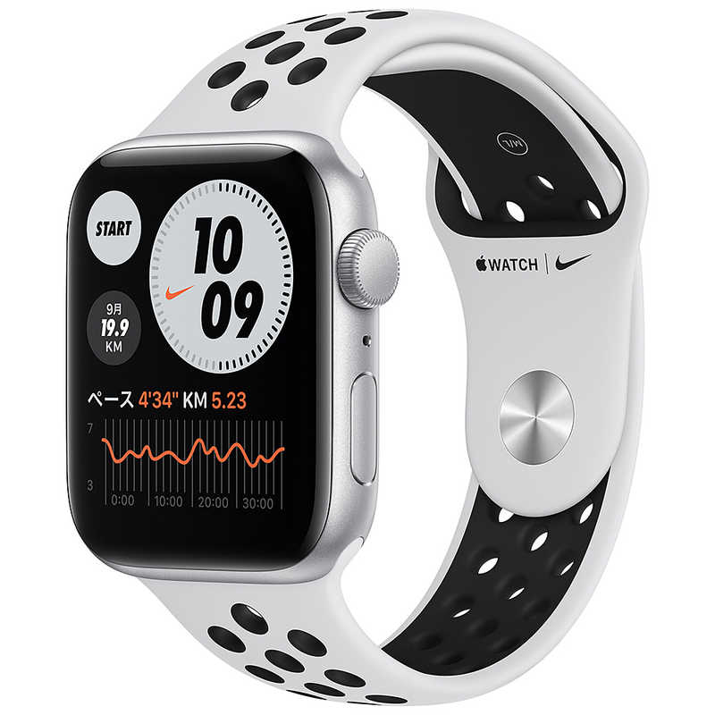 アップル アップル アップルウォッチ Apple Watch Nike SE (GPSモデル) 44mmシルバーアルミニウムケースとピュアプラチナム/ブラックNikeスポーツバンド レギュラー MYYH2J/A  44mmシルバーアルミニウムケースとピュアプラチナム/ブラックNikeスポーツバンド レギュラー MYYH2J/A 