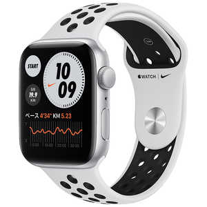 アップル アップルウォッチ Apple Watch Nike SE (GPSモデル) 44mmシルバーアルミニウムケースとピュアプラチナム/ブラックNikeスポーツバンド レギュラー MYYH2J/A 