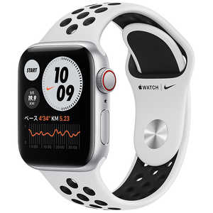 アップル アップルウォッチ Apple Watch Nike SE (GPS + Cellularモデル) 40mmシルバーアルミニウムケースとピュアプラチナム/ブラックNikeスポーツバンド レギュラー MYYW2J/A 【2022年5月30日(月) 8時59分まで！お得なセール開催中！】