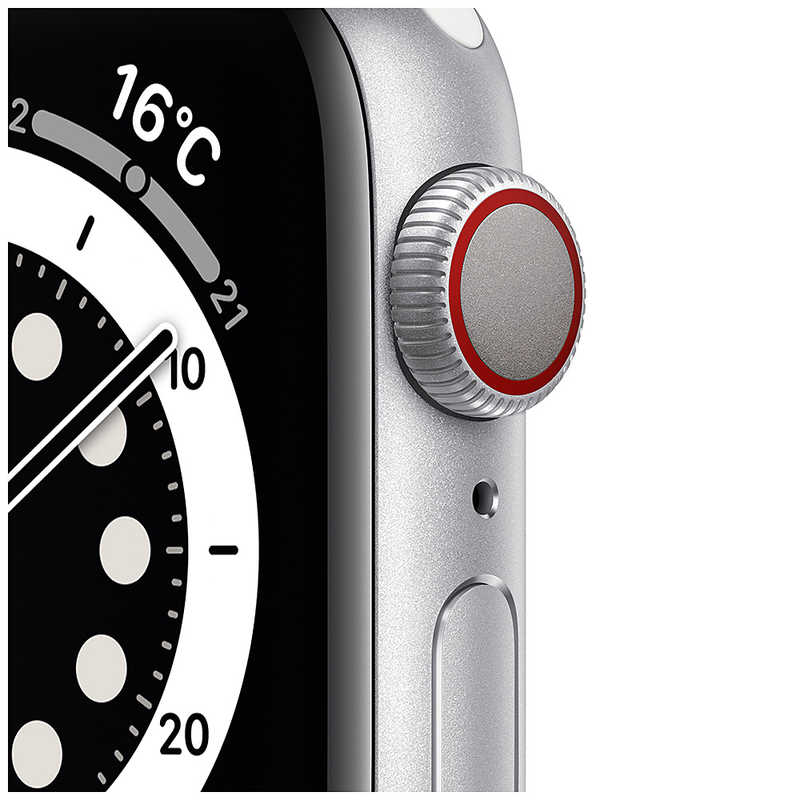アップル アップル アップルウォッチ Apple Watch Series 6 (GPS + Cellularモデル) 40mmシルバーアルミニウムケースとホワイトスポーツバンド レギュラー M06M3J/A  40mmシルバーアルミニウムケースとホワイトスポーツバンド レギュラー M06M3J/A 
