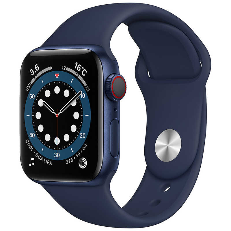 アップル アップル アップルウォッチ Apple Watch Series 6 (GPS + Cellularモデル) 40mmブルーアルミニウムケースとディープネイビースポーツバンド レギュラー M06Q3J/A 40mmブルーアルミニウムケースとディープネイビースポーツバンド レギュラー M06Q3J/A