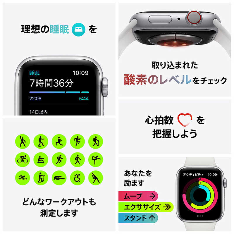 アップル アップル アップルウォッチ Apple Watch Series 6 (GPS + Cellularモデル) 40mmブルーアルミニウムケースとディープネイビースポーツバンド レギュラー M06Q3J/A 40mmブルーアルミニウムケースとディープネイビースポーツバンド レギュラー M06Q3J/A