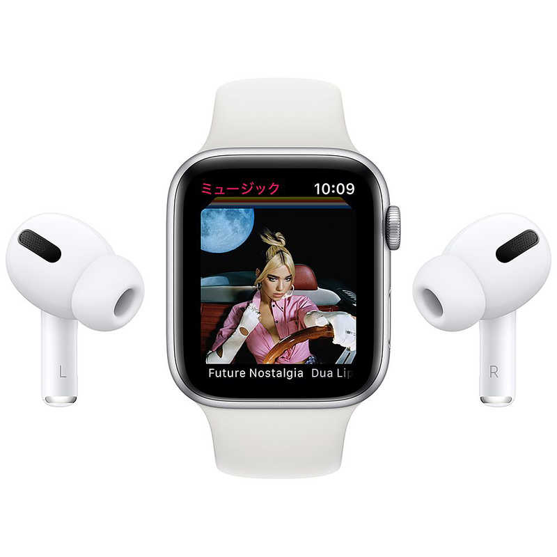 アップル アップル アップルウォッチ Apple Watch Series 6 (GPS+Cellularモデル) 40mm シルバーステンレススチールケースとホワイトスポーツバンド[レギュラー] M06T3J/A 40mm シルバーステンレススチールケースとホワイトスポーツバンド[レギュラー] M06T3J/A