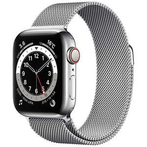 アップル アップルウォッチ Apple Watch Series 6 (GPS+Cellularモデル) 40mmシルバーステンレススチールケースとシルバーミラネーゼループ M06U3J/A 【2022年5月30日(月) 8時59分まで！お得なセール開催中！】