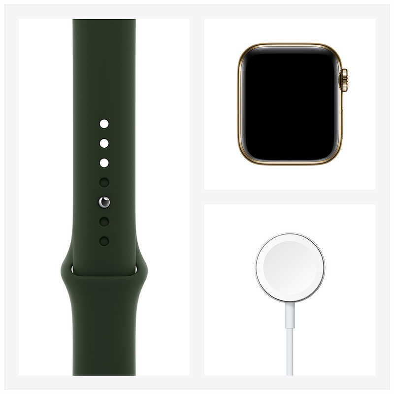 アップル アップル アップルウォッチ Apple Watch Series 6 (GPS+Cellularモデル) 40mmゴールドステンレススチールケースとキプロスグリーンスポーツバンド レギュラー M06V3J/A 40mmゴールドステンレススチールケースとキプロスグリーンスポーツバンド レギュラー M06V3J/A