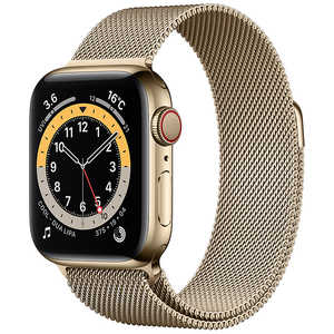 アップル アップルウォッチ Apple Watch Series 6 (GPS+Cellularモデル) 40mmゴｰルドステンレススチｰルケｰスとゴｰルドミラネｰゼルｰプ M06W3J/A