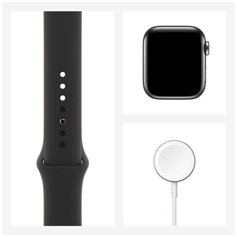 アップル アップル アップルウォッチ Apple Watch Series 6 (GPS+Cellularモデル) 40mm グラファイトステンレススチールケースとブラックスポーツバンド[レギュラー] M06X3J/A 40mm グラファイトステンレススチールケースとブラックスポーツバンド[レギュラー] M06X3J/A