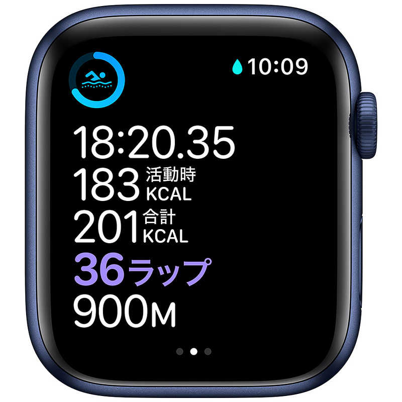 アップル アップルウォッチ Apple Watch Series 6(GPS + Cellularモデル)  44mmブルｰアルミニウムケｰスとディｰプネイビｰスポｰツバンド レギュラｰ M09A3J/A