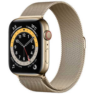 アップル アップルウォッチ Apple Watch Series 6 (GPS + Cellularモデル) 44mmゴールドステンレススチールケースとゴールドミラネーゼループ M09G3J/A 