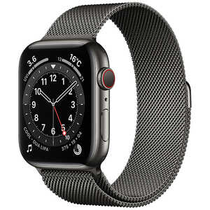 アップル アップルウォッチ Apple Watch Series 6(GPS + Cellularモデル) 44mmグラファイトステンレススチｰルケｰスとグラファイトミラネｰゼルｰプ M09J3J/A