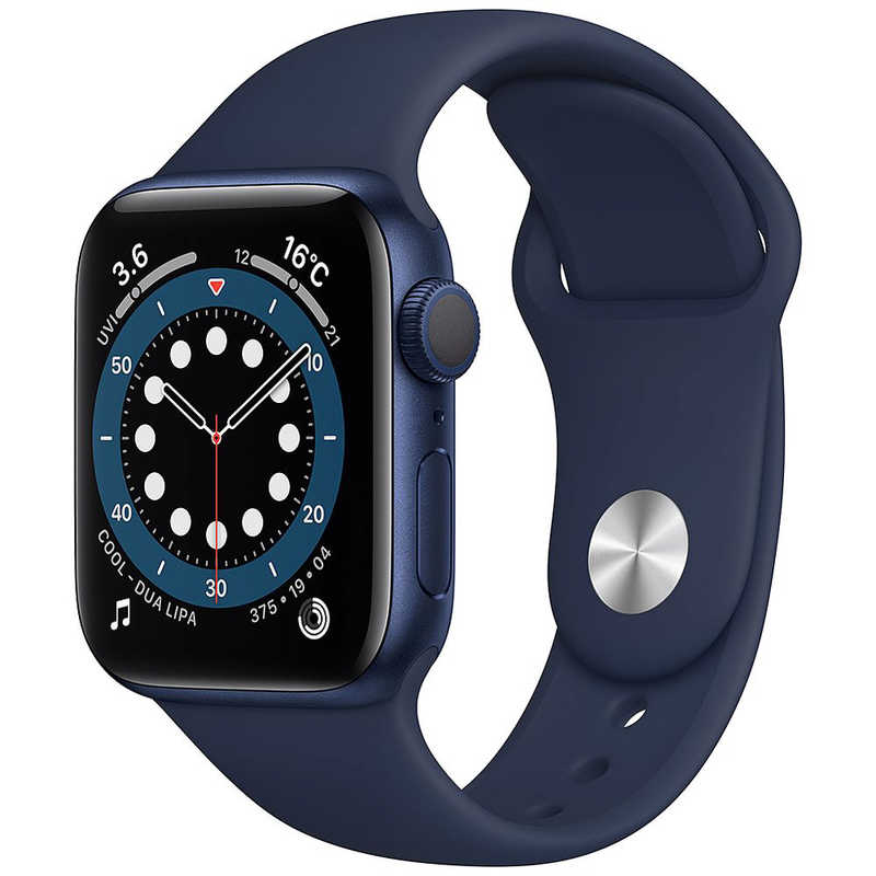 アップル アップル アップルウォッチ Apple Watch Series 6 (GPSモデル) 40mmブルーアルミニウムケースとディープネイビースポーツバンド - レギュラー MG143J/A 40mmブルーアルミニウムケースとディープネイビースポーツバンド - レギュラー MG143J/A