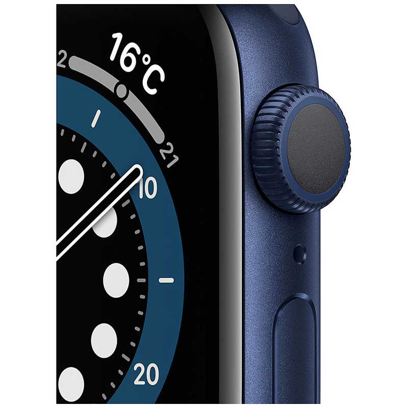 アップル アップル アップルウォッチ Apple Watch Series 6 (GPSモデル) 40mmブルーアルミニウムケースとディープネイビースポーツバンド - レギュラー MG143J/A 40mmブルーアルミニウムケースとディープネイビースポーツバンド - レギュラー MG143J/A