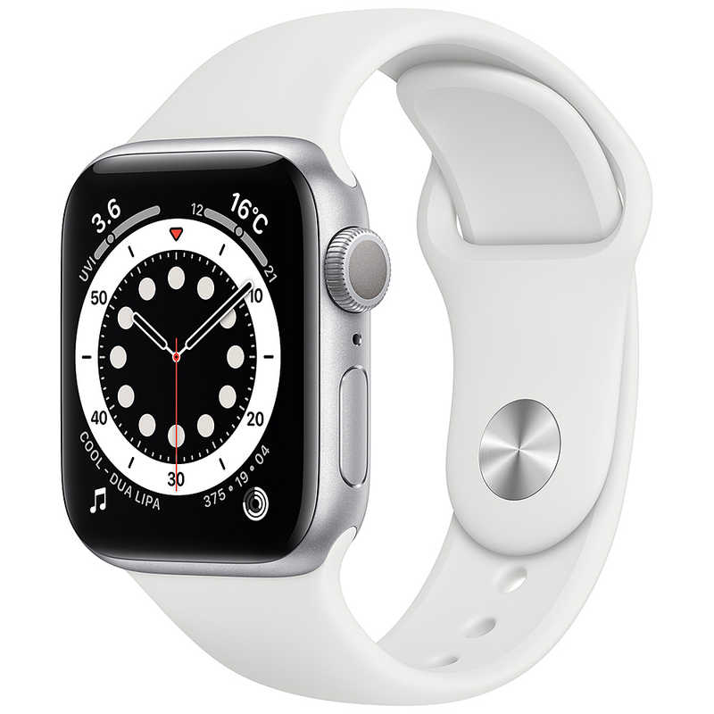 アップル アップル Apple Watch Series 6(GPSモデル) 40mmシルバｰアルミニウムケｰスとホワイトスポｰツバンド レギュラｰ MG283J/A 40mmシルバｰアルミニウムケｰスとホワイトスポｰツバンド レギュラｰ MG283J/A