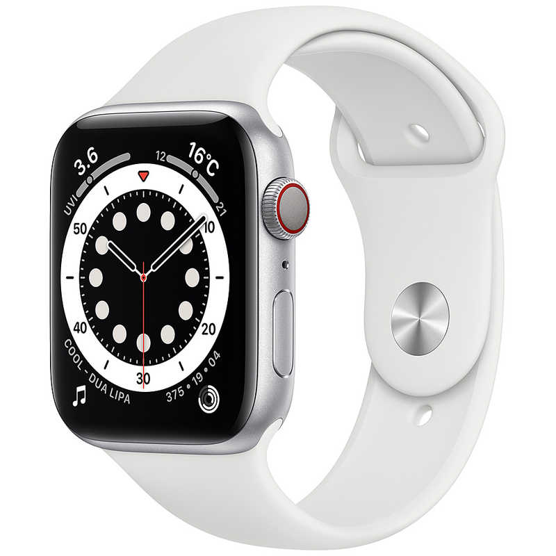 アップル アップル アップルウォッチ Apple Watch Series 6(GPS + Cellularモデル) 44mmシルバｰアルミニウムケｰスとホワイトスポｰツバンド レギュラｰ MG2C3J/A 44mmシルバｰアルミニウムケｰスとホワイトスポｰツバンド レギュラｰ MG2C3J/A