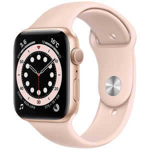 アップル Apple Watch Series 6(GPSモデル) 44mmゴｰルドアルミニウムケｰスとピンクサンドスポｰツバンド レギュラｰ M00E3J/A
